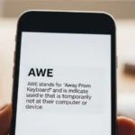 what do awe mean in text