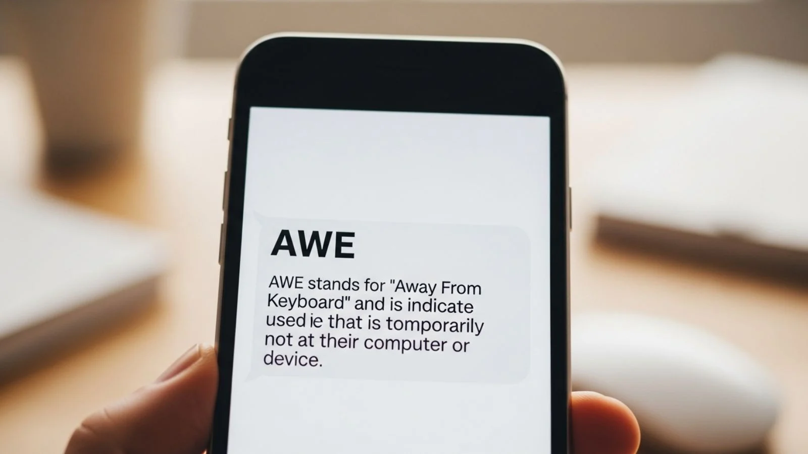 what do awe mean in text