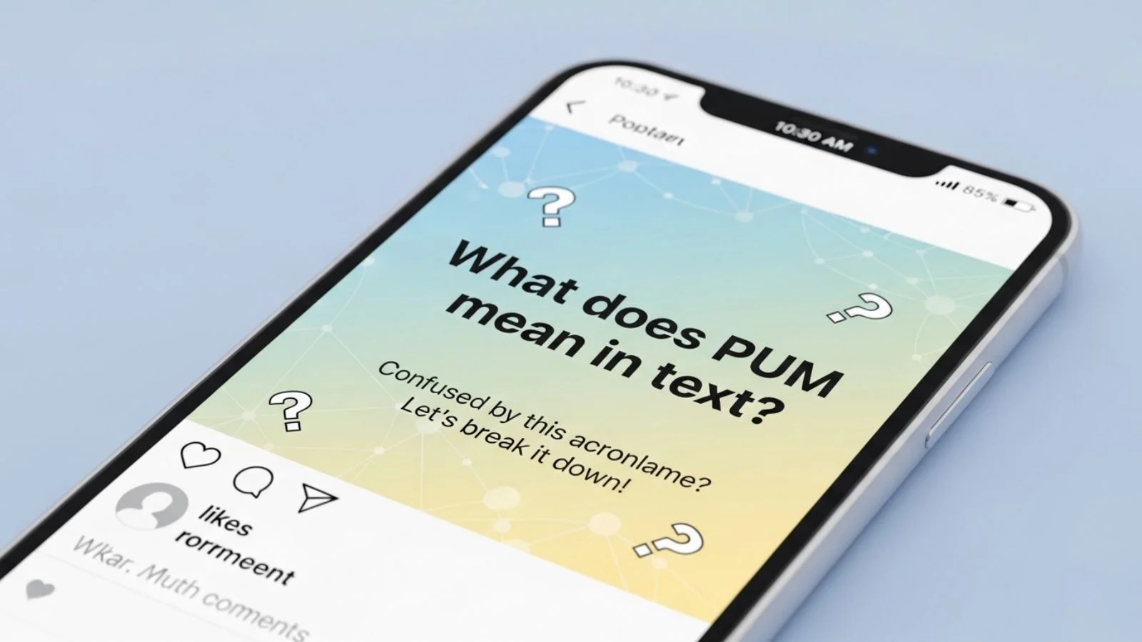 what does pum mean in text