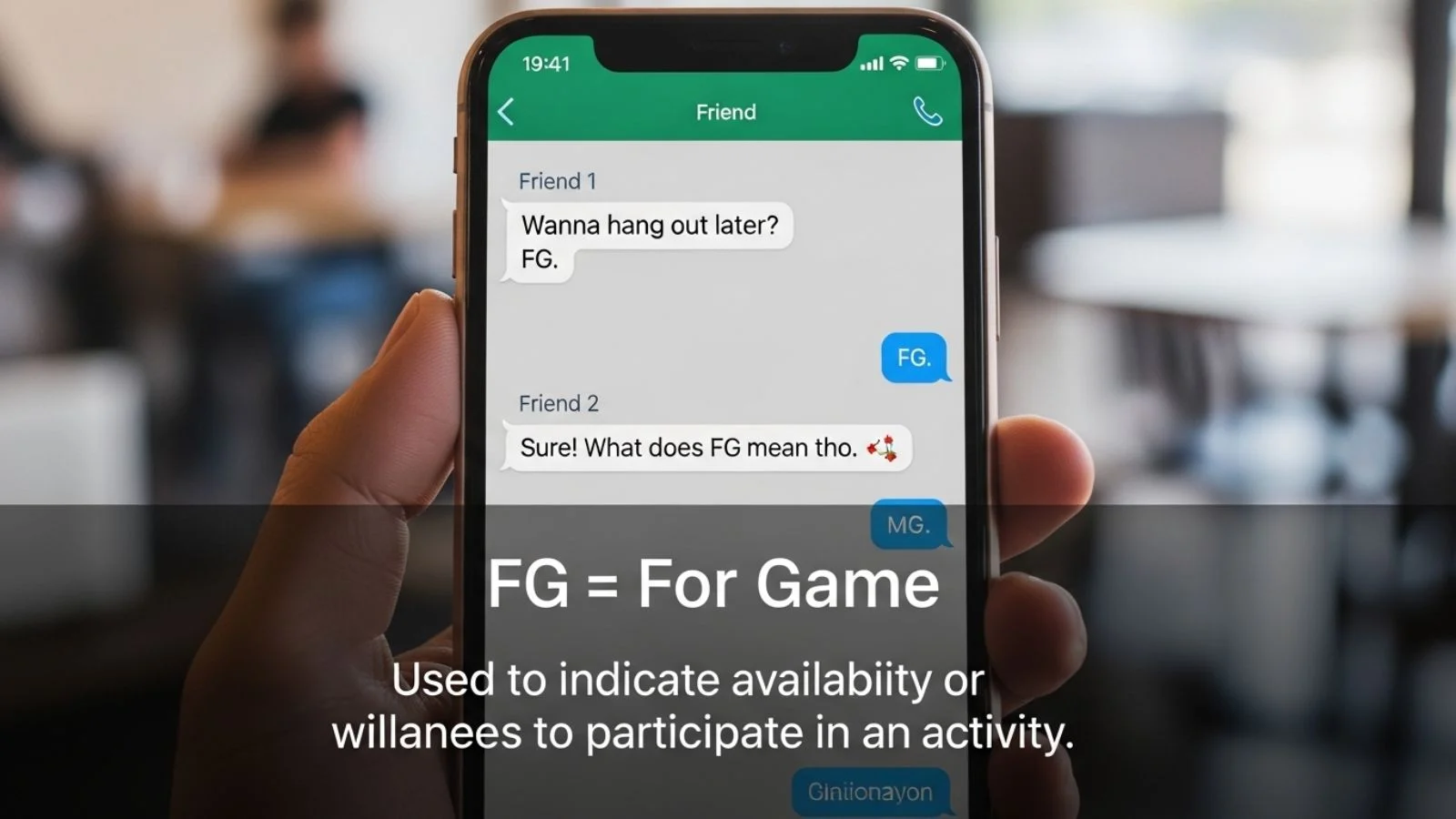 what fg mean in text