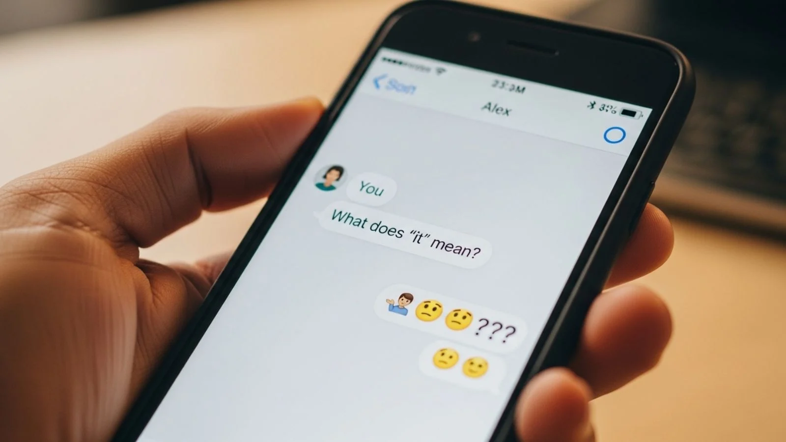 what it mean in text