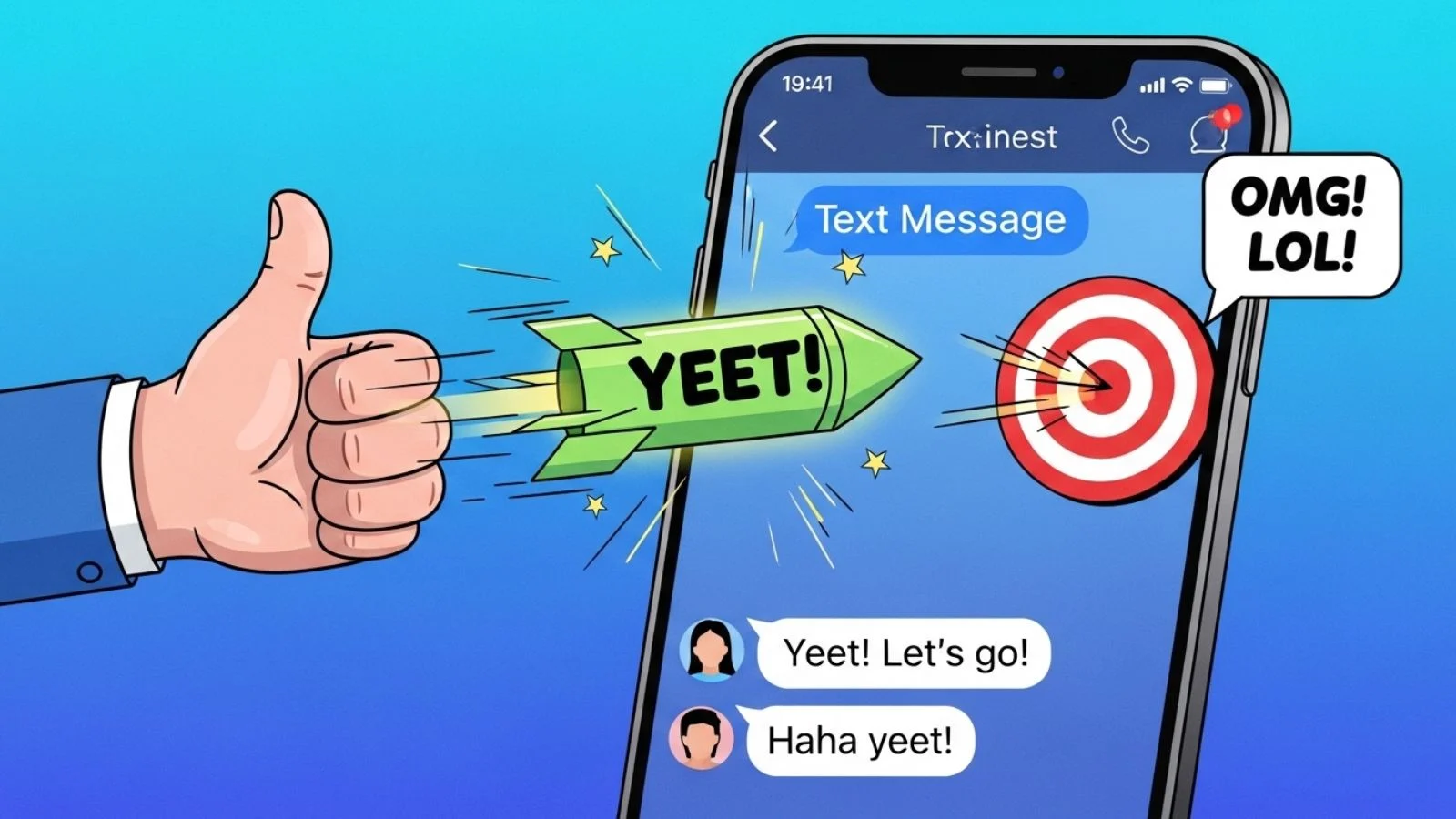 yeet mean in text