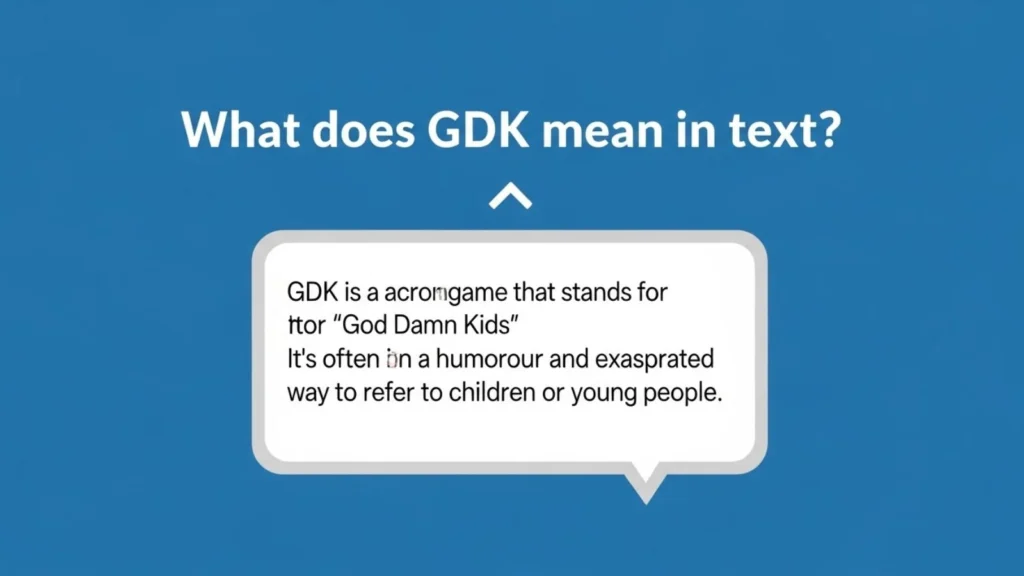 what does gdk mean in text