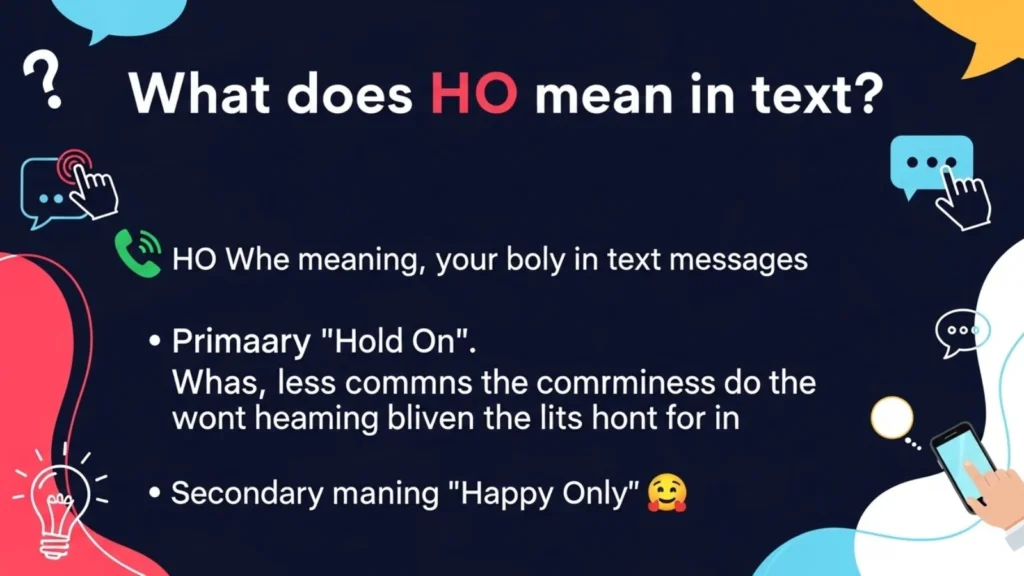 what does ho mean in text