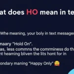 what does ho mean in text