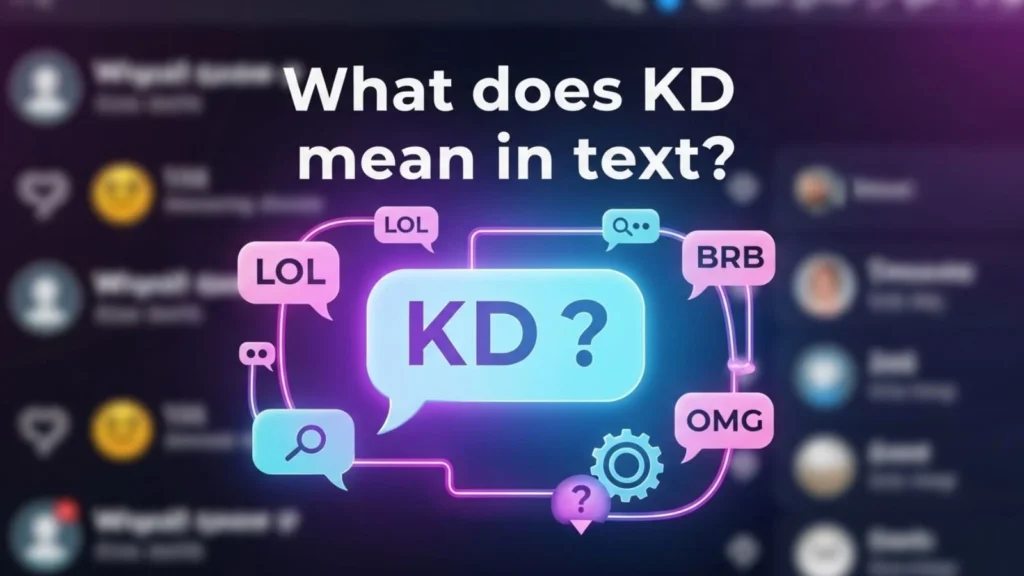 what does kd mean in text