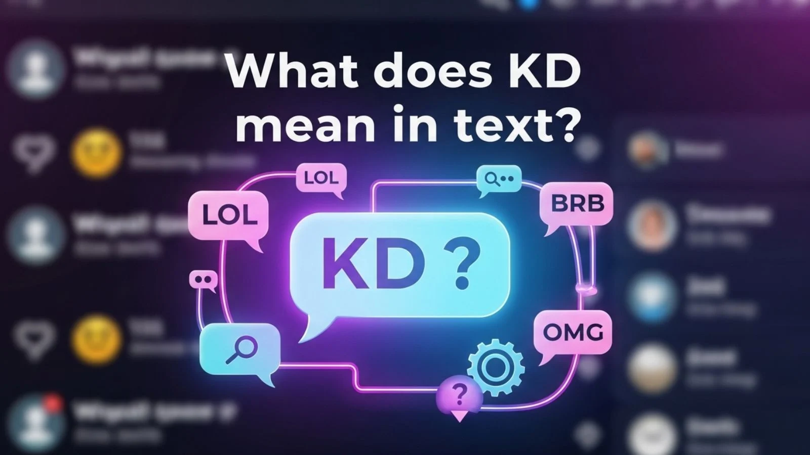 what does kd mean in text