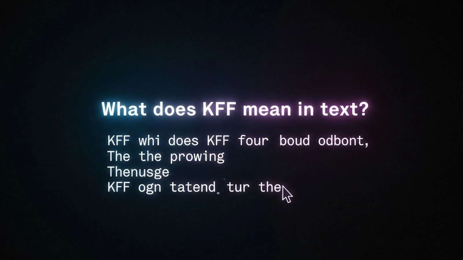 what does kff mean in text