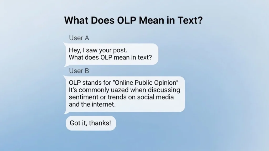 what does olp mean in text