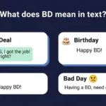 what is bd mean in text