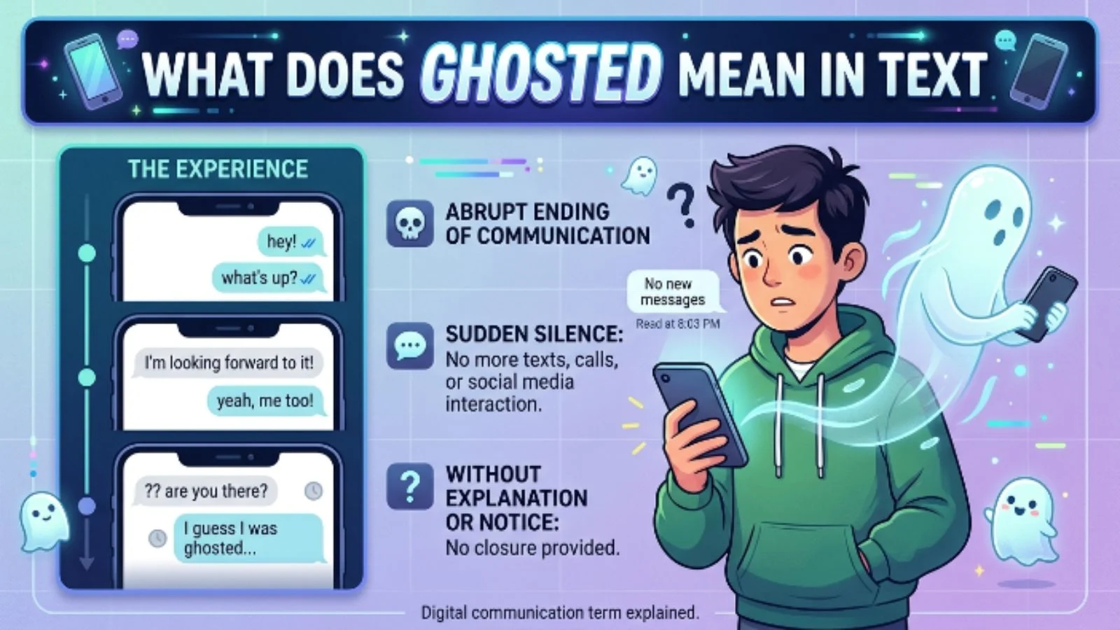what does ghosted mean in text