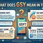what does gsy mean in text