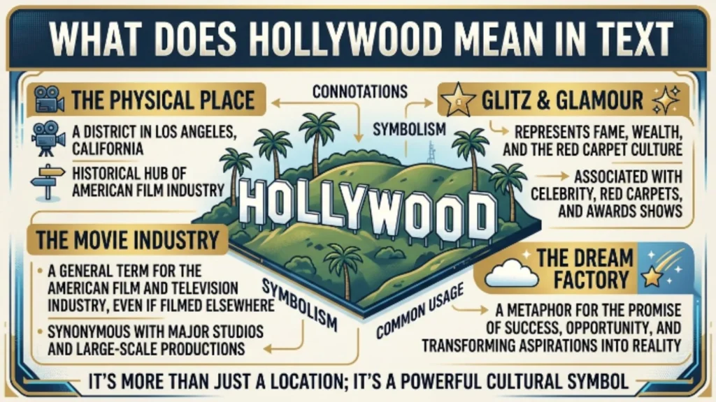what does hollywood mean in text