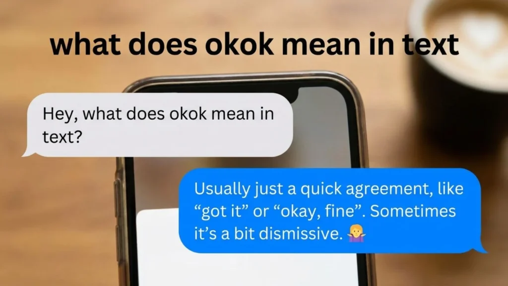 what does okok mean in text