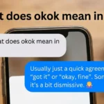 what does okok mean in text