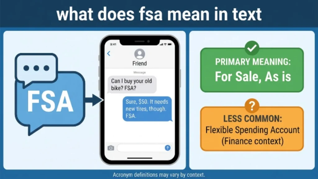 what does fsa mean in text