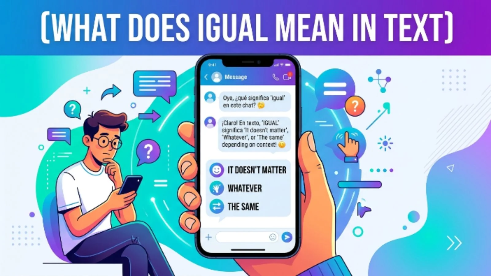 what does igual mean in text